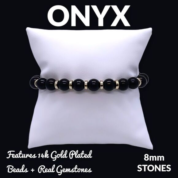 NWT Wool + Pepper Co. ONYX Bracelet - Picture 5 of 14